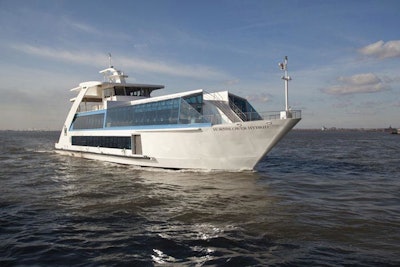 At 148-feet, the Hornblower Hybrid can accommodate up to 600 guests.