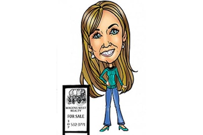 Personalized realtor business card caricature