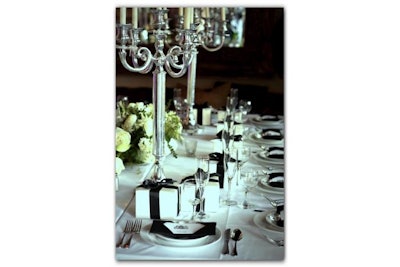 Black and white tabletop décor