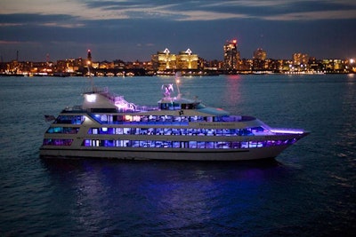 Customizable LED lighting is available throughout every space on the yacht.