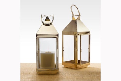 Brass square lanterns