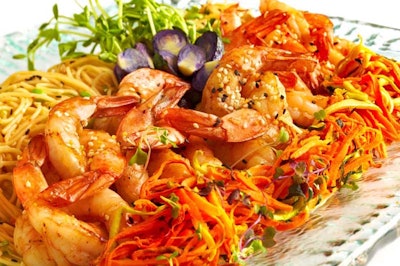 Asian noodles with shrimp