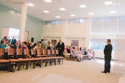 Dining Center Miles Room wedding ceremony