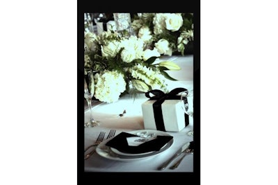 Black and white tabletop décor