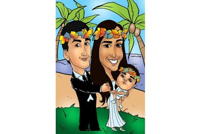 Personalized anniversary caricature