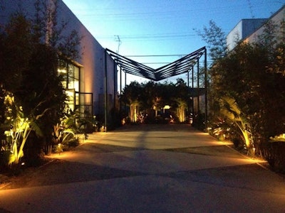The Washbow courtyard at night