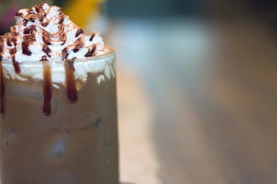 A delicious iced mocha from our iced coffee specialty menu