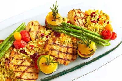 Citrus grilled chicken with cous cous