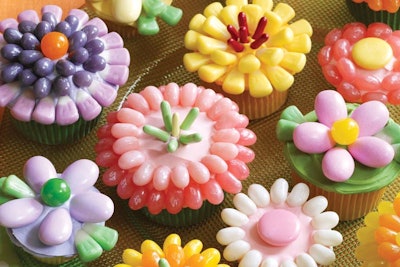 Create a cupcake garden using Jelly Belly beans and confections.