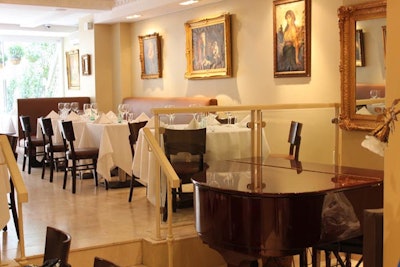 Dine in the ground floor of this beautiful brownstone