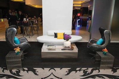 Display coffee tables and stratus sofa lounge grouping for product launch