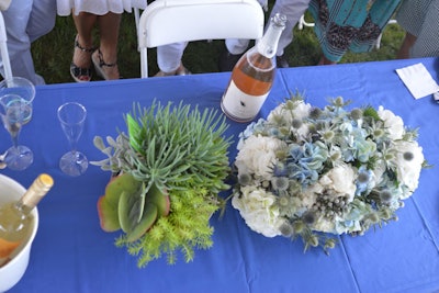 Hermès is always one of the main sponsors of the Hampton Classic, and this year its table was beautifully decorated with succulents, thistles, anemones, white roses, and, of course, Wolffer Rosé, another sponsor. (On August 27, Page Six reported that Wölffer Estate Rosé is among the vintages of rosé that are so popular that restaurants are running out of and liquor stores are limiting customers to four bottles per!) Nonetheless, it's a fabulous tableau, n’est-ce pas?