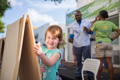 The event was designed to be family-friendly, and children could engage in activities such as drawing at Ikea easels.