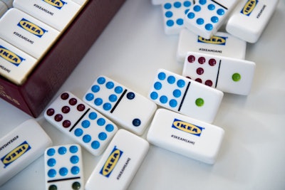 For the tour's stop in Little Havana, the activation set up an area for playing dominoes, complete with Ikea-branded tiles.