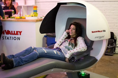 At South by Southwest, the Mashable House also let visitors nap or watch a motivational video in energy pods.