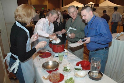 Texas Chili Cookoff - Cooking the chili