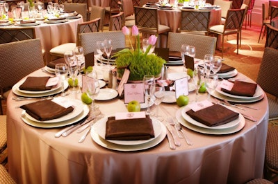 Formal dinner set up at 30 Rock