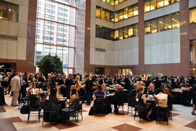 The Atrium provides a beautiful setting for a catered reception or a post-event cocktail party
