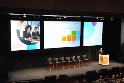 The Auditorium's procenium is nearly 50 feet wide which creates custom staging opportunities