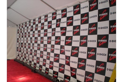 Red carpet and backdrop - GSHOCK Event
