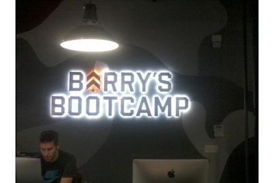 Illuminated signage - Barry's Bootcamp - Boston