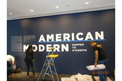 Graphic and dimensional letter installation - Museum of Modern Art