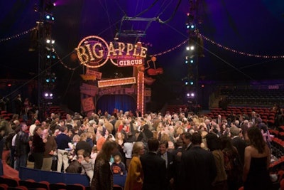 Big Apple Circus Center Ring - ideal for dessert and schmoozing with circus acts