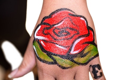 Hand painted temporary tattoos showcase the amazing talent of our artists