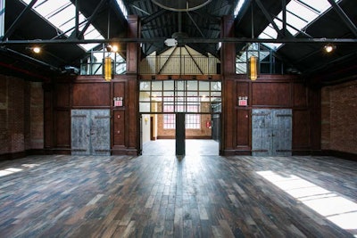 Experience the grandeur and industrial charm of 26 Bridge’s event space