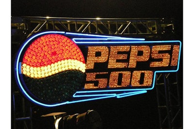 Custom illuminated prop - Jeff Gordon Pepsi 500 commercial