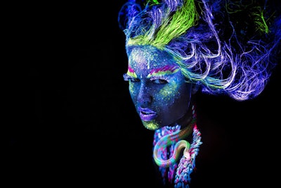 UV blacklight airbrush temporary tattoos