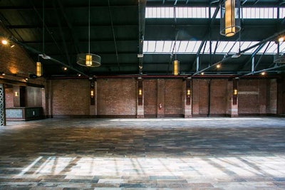 The skylights add natural sunlight to the space in the daytime