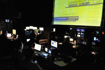 The theater's large backstage areas offer plenty of space for technical crews