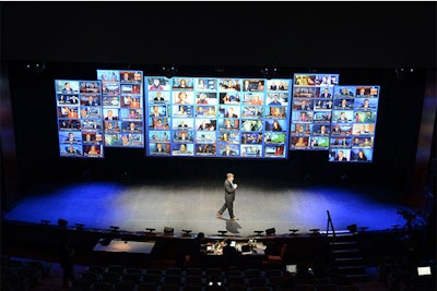 Custom multi-screen packages can be rented and installed in the Auditorium