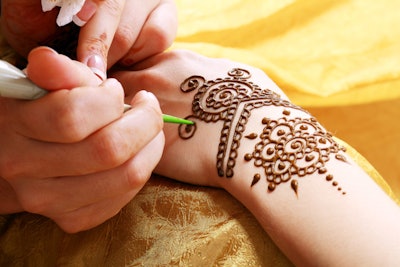 Hand painted henna design
