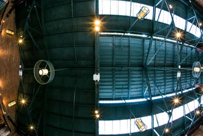 Bird eye view of the metal ceilings