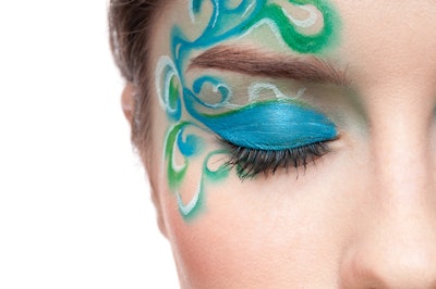 Face painting swirl design
