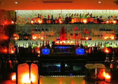 Candlelit bar