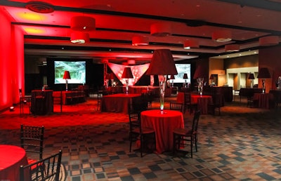Red lighting for a corporate event