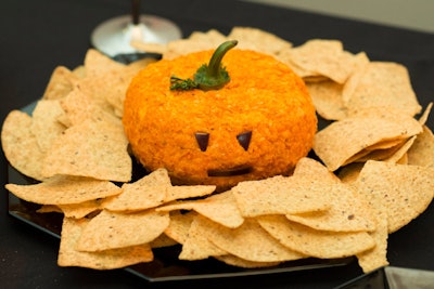 In October 2013, Chicago-based advertising agency Leo Burnett hosted an in-office Halloween bash. The party served office-friendly snacks, including a pumpkin-shaped cheese ball from Simply Elegant Catering.