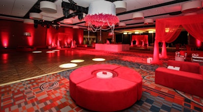 A red color scheme available for your next event