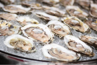 Assortment of fresh oysters