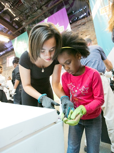 Throughout the six-week program, girls ages 13 to 18 worked to convert recycled refrigerators into race cars.