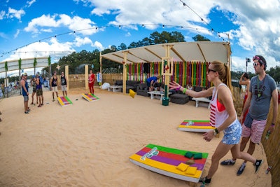 Throughout the festival, organizers offered activities for guests such as cornhole, boccie, yoga, cardio workouts, Twister, and even speed dating.