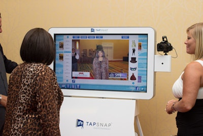 The TapSnap photo booth was a popular new addition to this year's gala. Attendees could have their picture taken and then add digital props and animation before uploading it to their social networks.