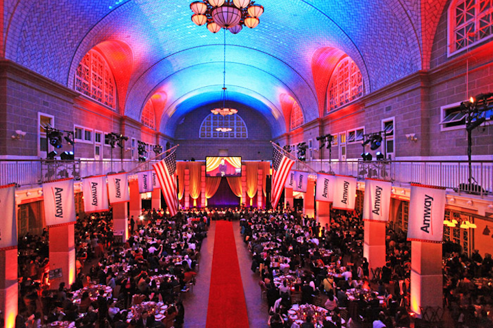 1200 person dinner on Ellis Island