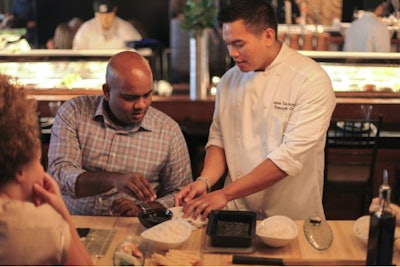 Learn how to roll sushi from our chef team by hosting a hands on sushi rolling class