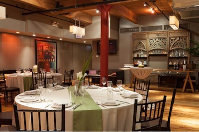 Sunda's second floor provides and open loft style Asian inspired event space