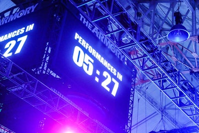A countdown clock delivered a live time reminder for attendees as to the start of the main show. It was also synced with the live stream of the show on H&M's website.