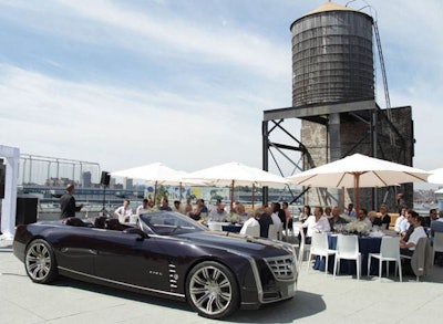Center548's 6,500 sq. ft. roof terrace has the capacity to showcase automotive events